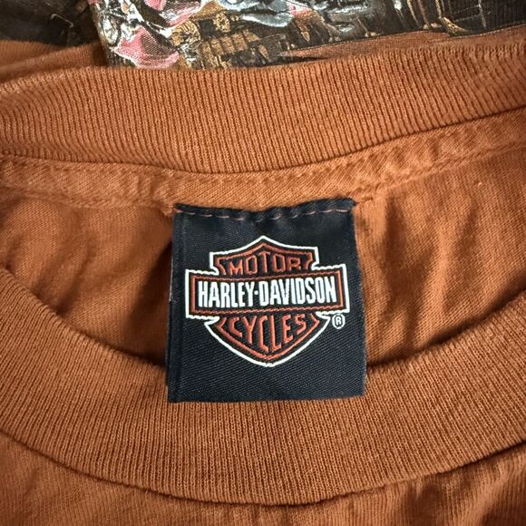 Harley Davidson Men’s Small Orange High Plains New Mexico Crew Neck T-Shirt - Picture 5 of 7